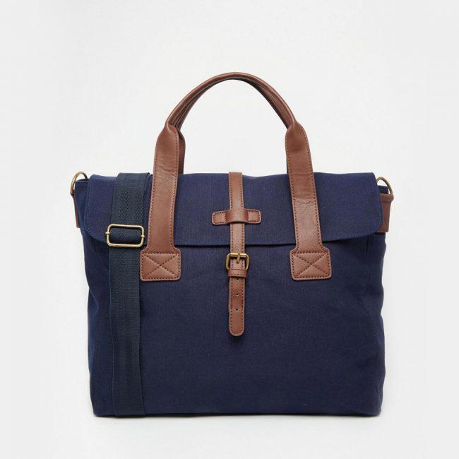 Satchel Navy Canvas